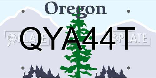 QYA44T Oregon License Plate
