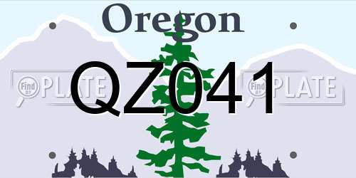 QZ041 Oregon License Plate