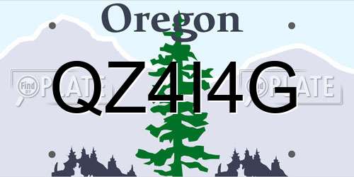 QZ4I4G Oregon License Plate