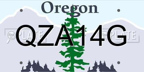 QZA14G Oregon License Plate