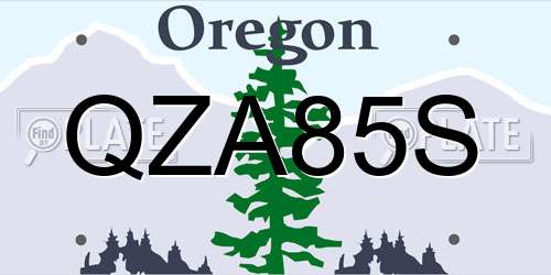 QZA85S Oregon License Plate