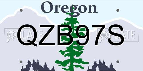 QZB97S Oregon License Plate