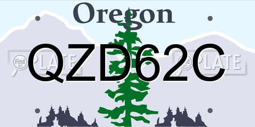 QZD62C Oregon License Plate
