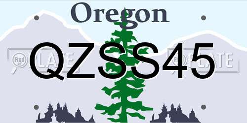 QZSS45 Oregon License Plate