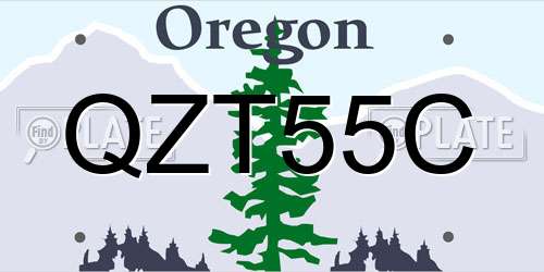 QZT55C Oregon License Plate