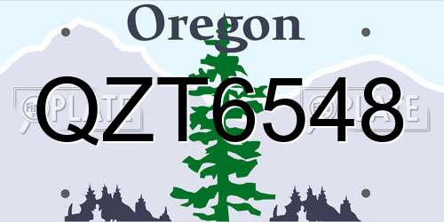 QZT6548 Oregon License Plate
