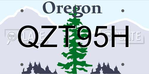 QZT95H Oregon License Plate