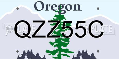 QZZ55C Oregon License Plate