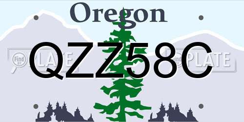 QZZ58C Oregon License Plate
