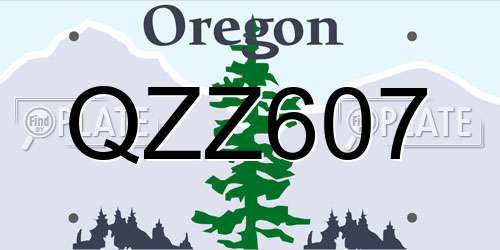 QZZ607 Oregon License Plate
