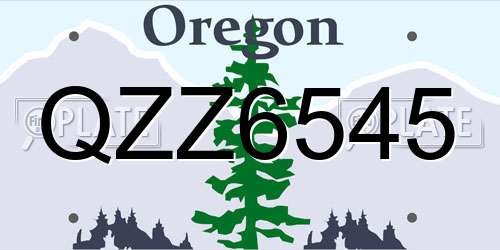 QZZ6545 Oregon License Plate