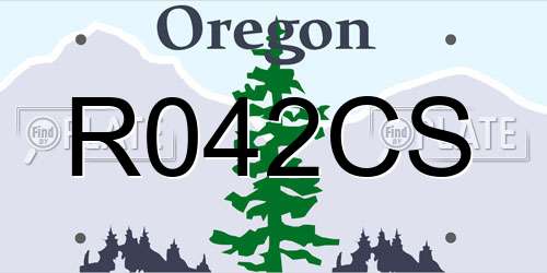 R042CS Oregon License Plate