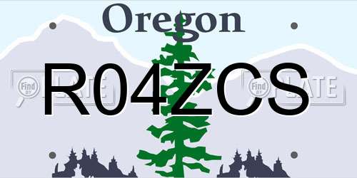 R04ZCS Oregon License Plate
