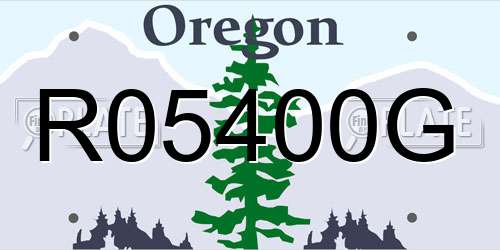 R05400G Oregon License Plate