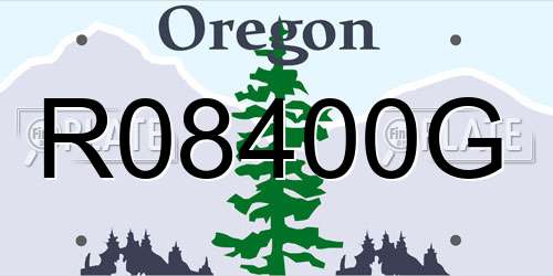 R08400G Oregon License Plate