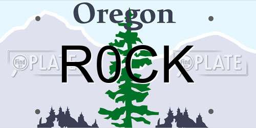 R0CK Oregon License Plate