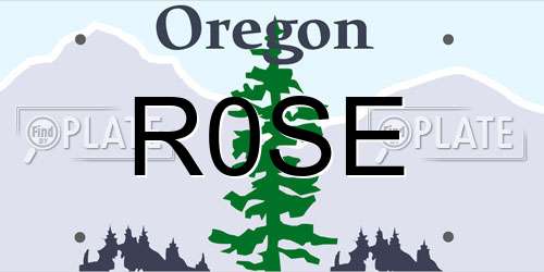 R0SE Oregon License Plate