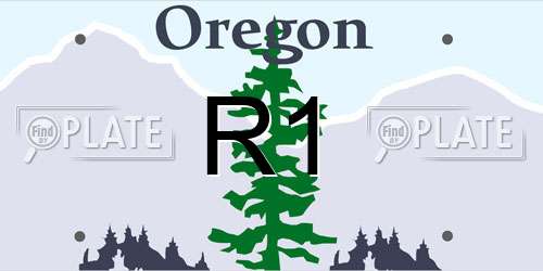 R1 Oregon License Plate