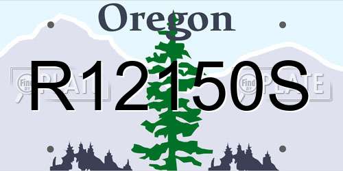 R12150S Oregon License Plate