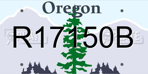R17150B Oregon License Plate