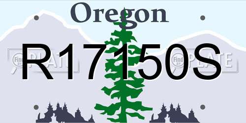 R17150S Oregon License Plate
