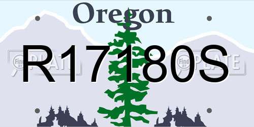 R17180S Oregon License Plate