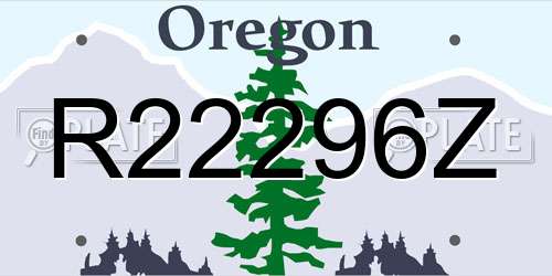 R22296Z Oregon License Plate