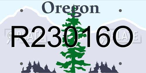 R23016O Oregon License Plate