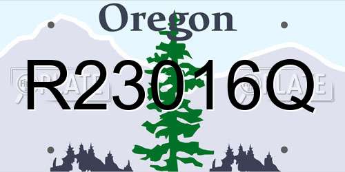 R23016Q Oregon License Plate