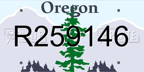 R259146 Oregon License Plate