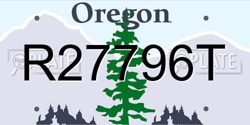 R27796T Oregon License Plate