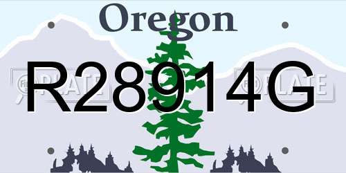 R28914G Oregon License Plate