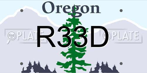 R33D Oregon License Plate