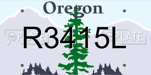 R3415L Oregon License Plate