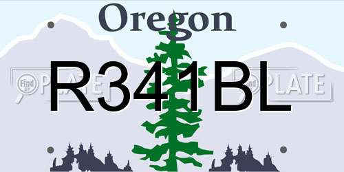 R341BL Oregon License Plate