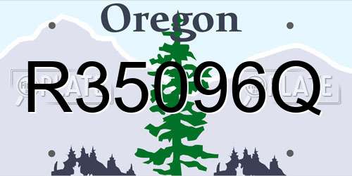 R35096Q Oregon License Plate