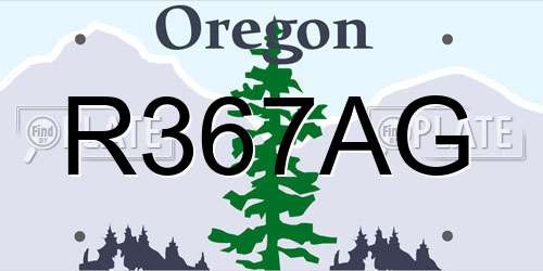 R367AG Oregon License Plate