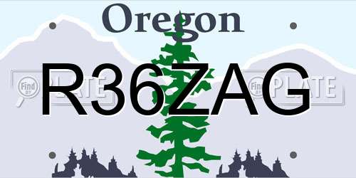 R36ZAG Oregon License Plate