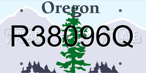 R38096Q Oregon License Plate