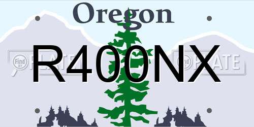 R400NX Oregon License Plate