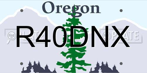 R40DNX Oregon License Plate
