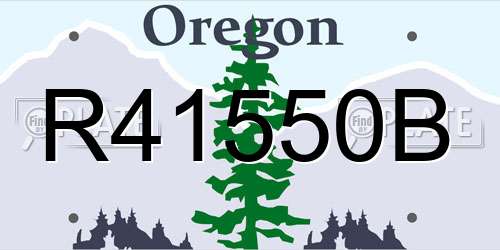 R41550B Oregon License Plate