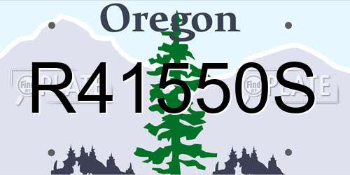 R41550S Oregon License Plate