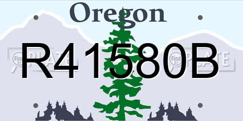 R41580B Oregon License Plate