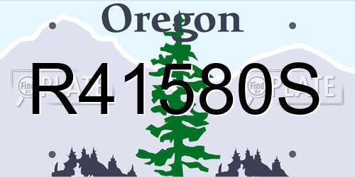 R41580S Oregon License Plate