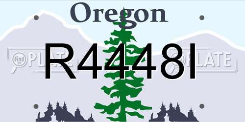 R4448I Oregon License Plate