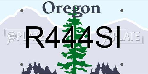 R444SI Oregon License Plate