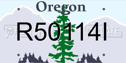 R50114I Oregon License Plate