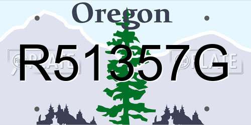 R51357G Oregon License Plate