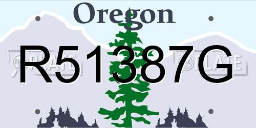 R51387G Oregon License Plate